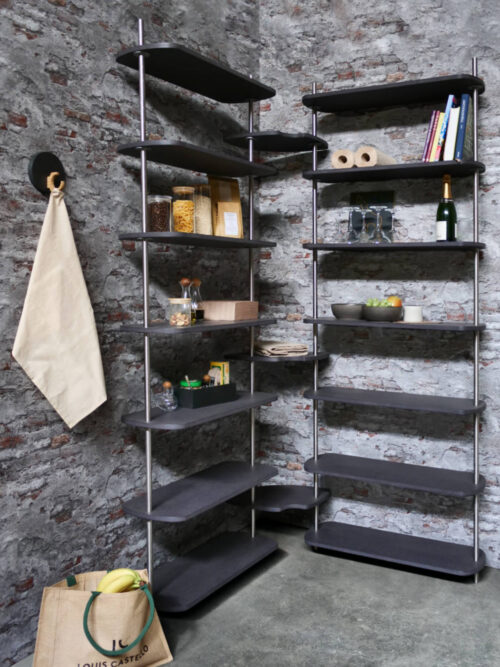 Stufenlos höhenverstellbares Design Eckregal Racord